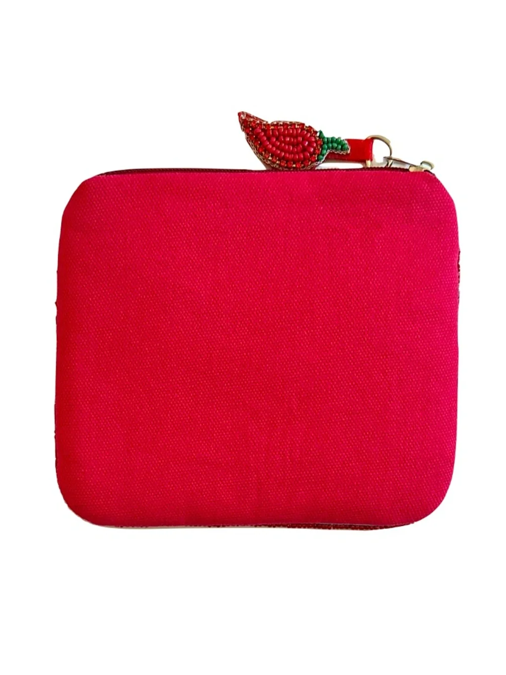 Sardines in Tin Can Chili Pepper Coin Pouch, Sardines Beaded Bag Coastal